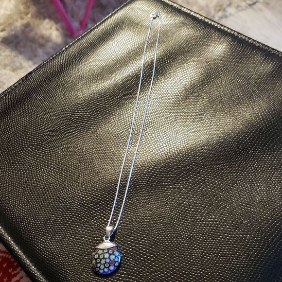 Blue Flower Necklace - Picture 2 of 2